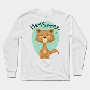 Summer Cat Style Long Sleeve T-Shirt